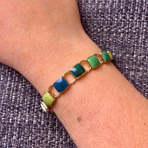 Liz Claiborne Gold Tone Seafoam Green Bracelet